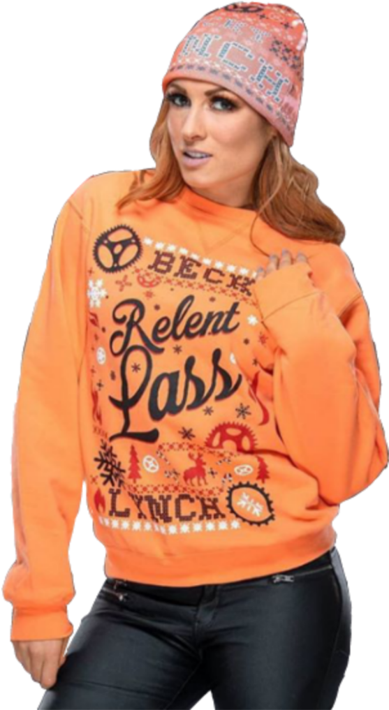 Beckylynch Wwe Smackdownlive Marrychristmas Clipart (1024x1024), Png Download