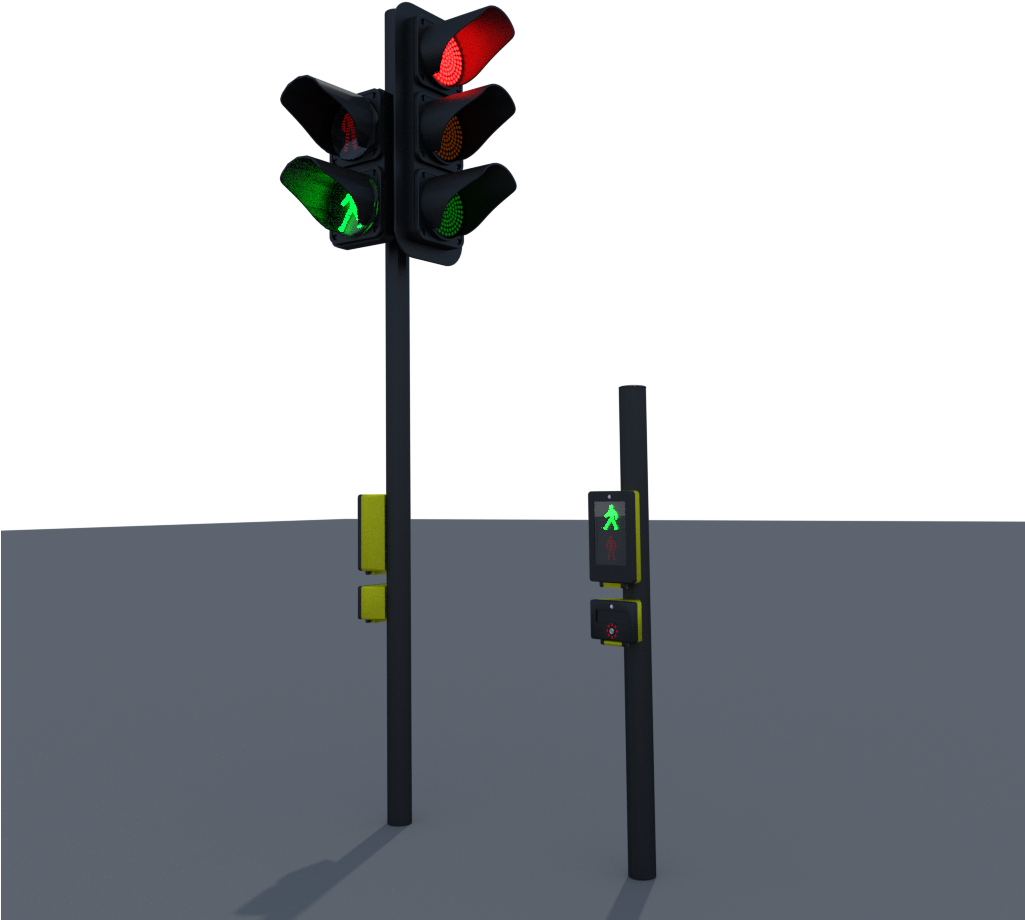Pedestrian Crossing Traffic Lights Clipart (1024x1024), Png Download