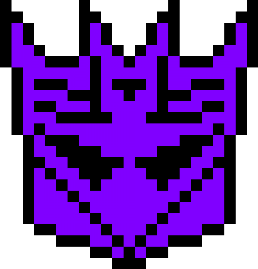 Perler Patterns Transformers , Png Download - Pixel Art Decepticon Symbol Clipart (852x889), Png Download