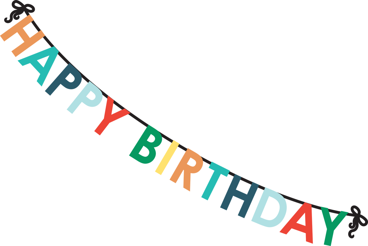 Happy Birthday Banner Clipart (1280x857), Png Download