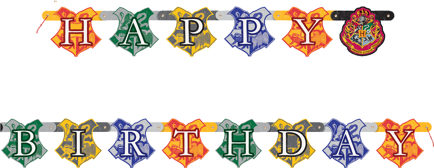 Harry Potter Birthday Banner - Harry Potter Birthday Png Clipart (1392x540), Png Download