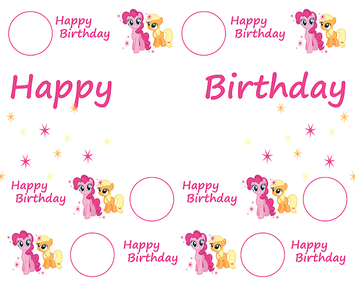 Personalised Birthday Banner With My Little Pony Theme Clipart (700x560), Png Download