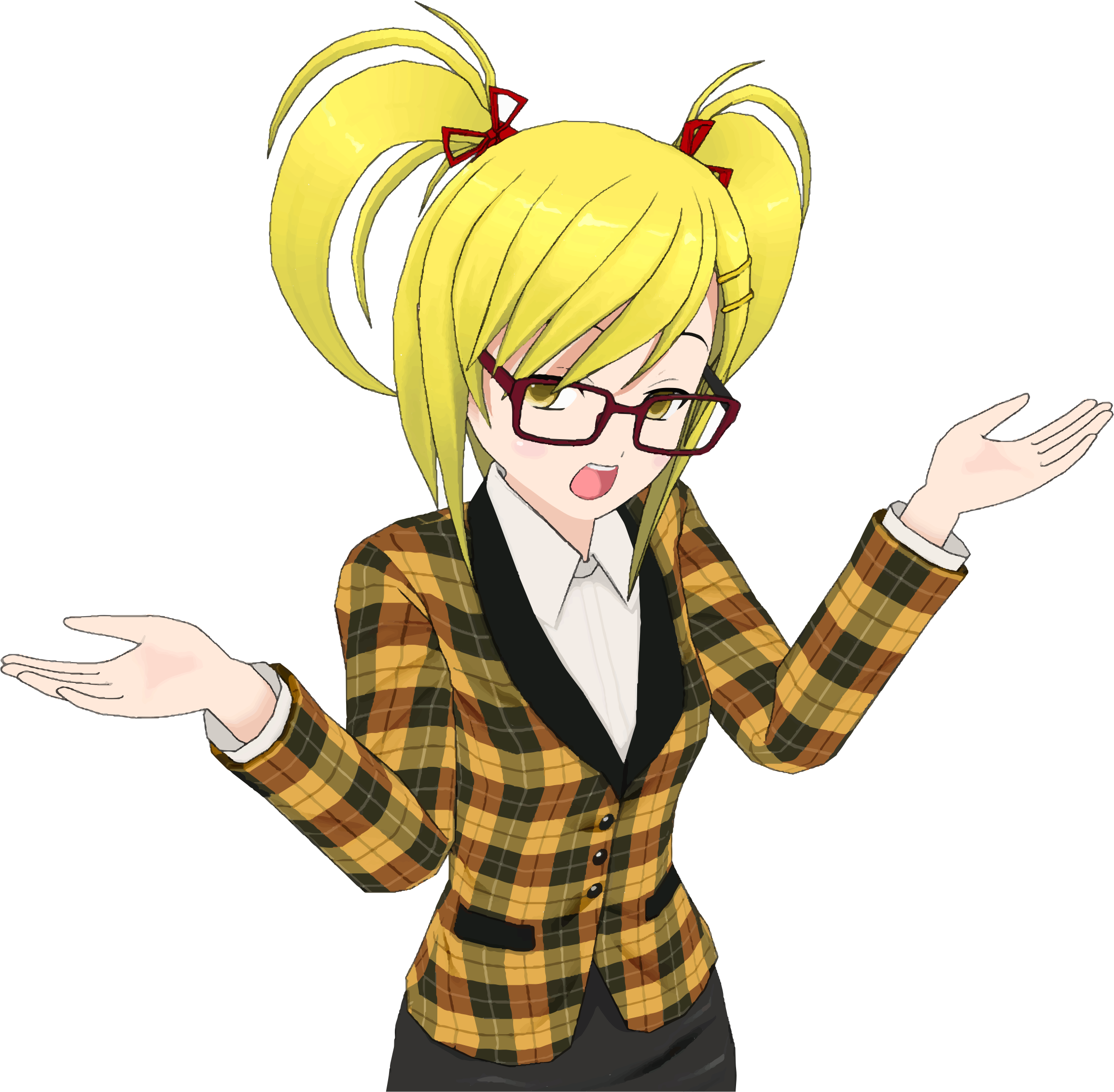Cartoon Girl Blonde Anime Girl Vector Clipart Image - Cartoon Anime Girl Png Transparent Png (2308x2263), Png Download