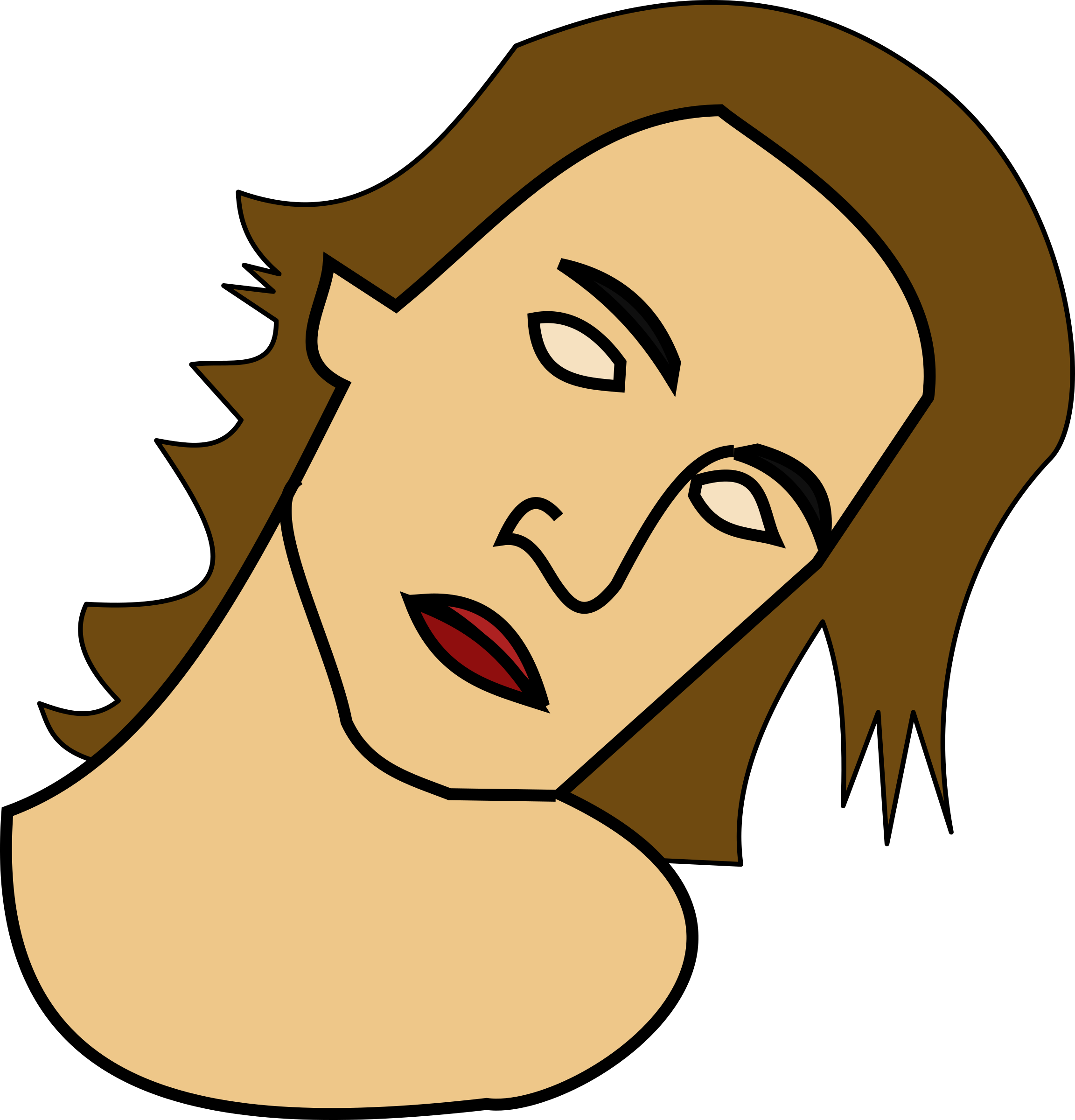 This Free Icons Png Design Of Brunette Girl Clipart (2304x2400), Png Download