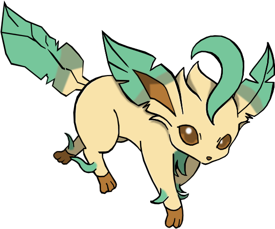 Free Download Of Leafeon Icon Clipart - Cartoon - Png Download (640x485), Png Download