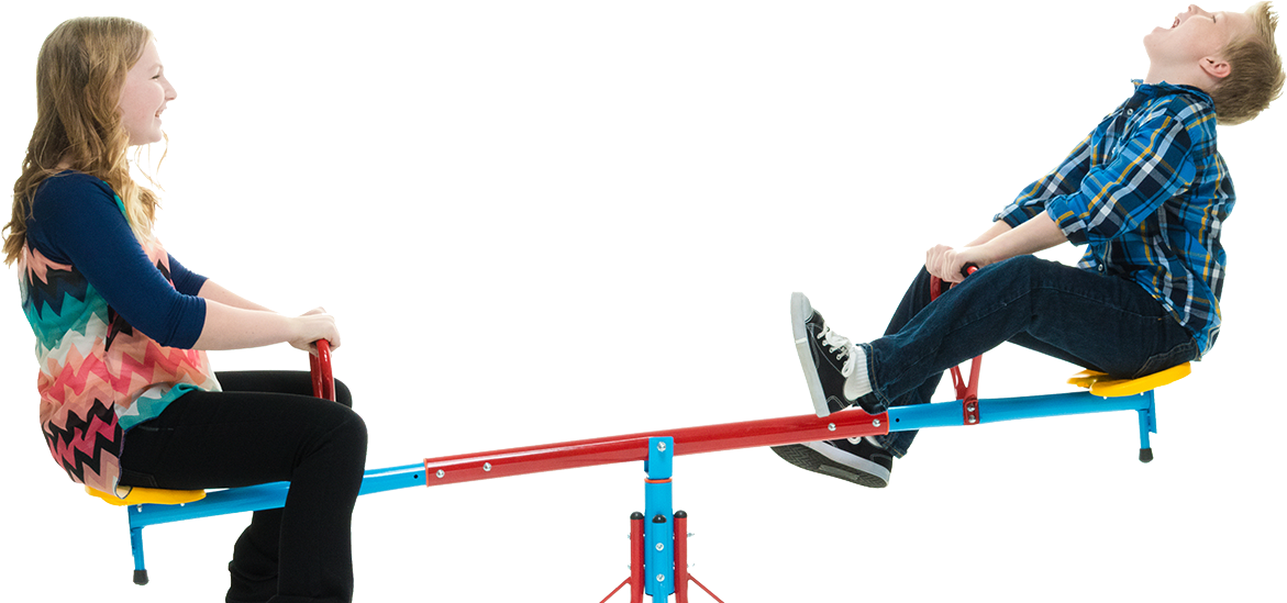 Photo Of Children Playing On Teeter Totter - Leisure Clipart (1600x548), Png Download