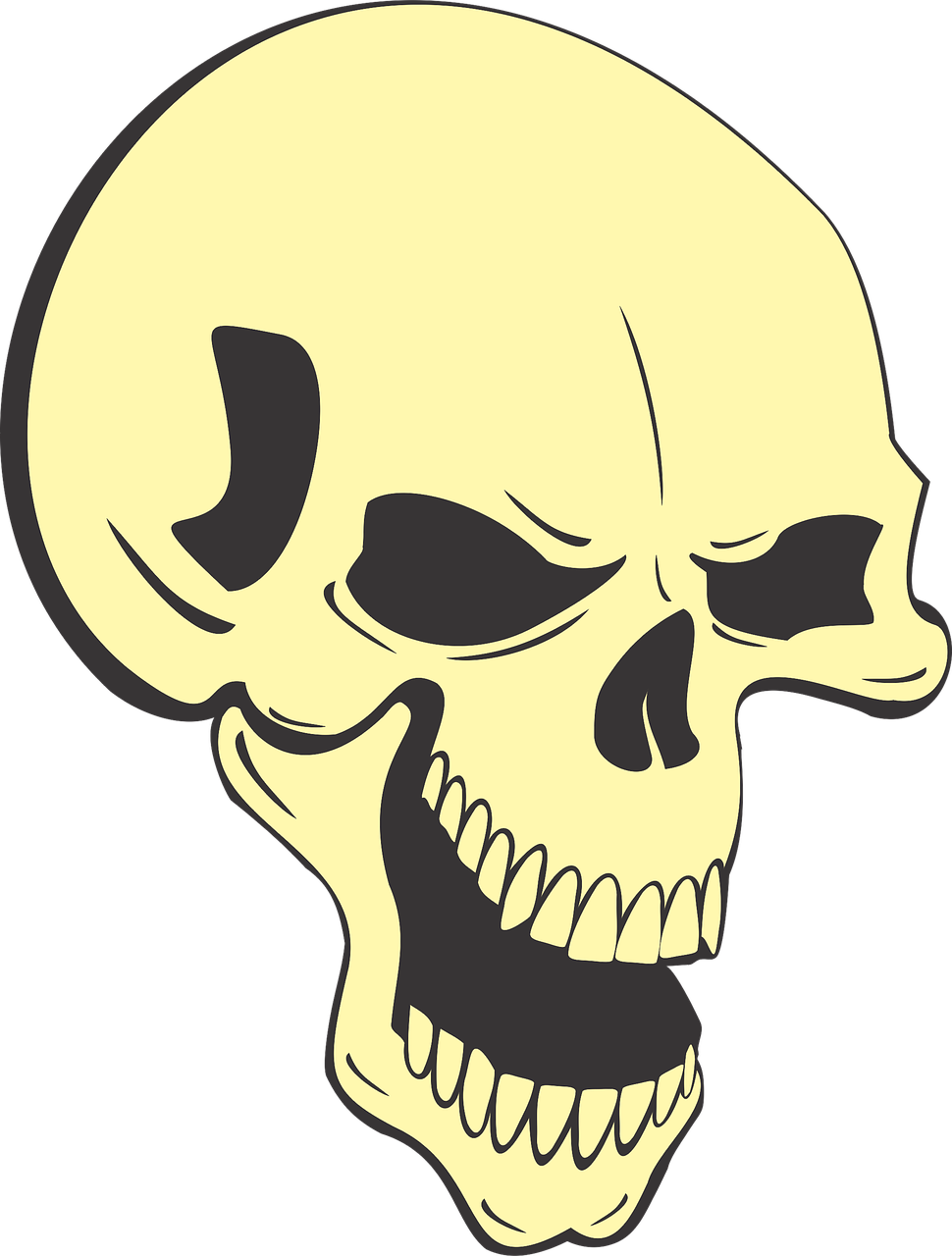 Evil Skull Bespoke - Evil Skull Transparent Png Clipart (970x1280), Png Download