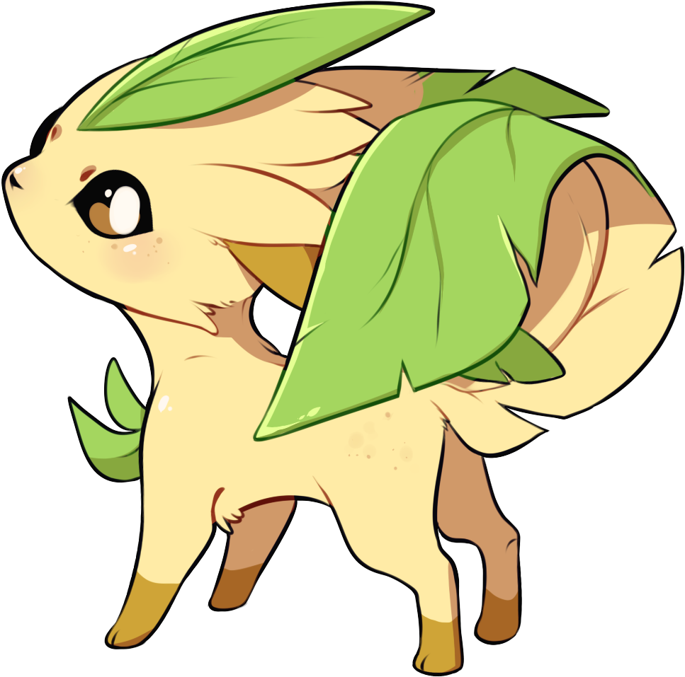 Leafeon - Sylveon Glaceon And Leafeon Clipart (1000x1000), Png Download