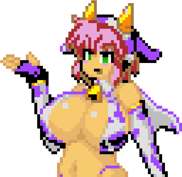Sexy Anime Girl - Anime Girl Pixel Art Clipart (670x670), Png Download