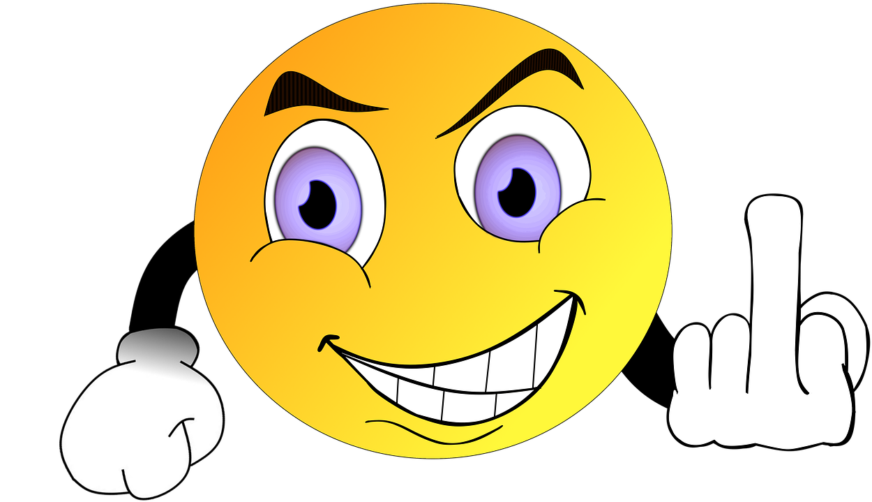 Smile,smiley,fuck You,middle - Smiley Doigt D Honneur Clipart (1280x747), Png Download