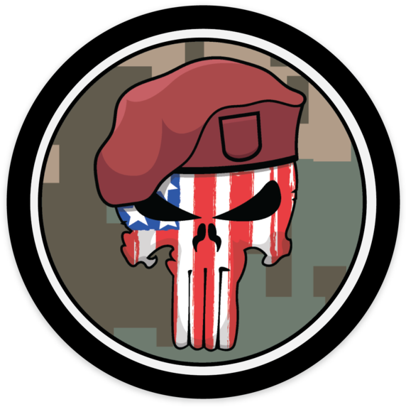 Punisher Disk Camo - Cartoon Clipart (598x600), Png Download