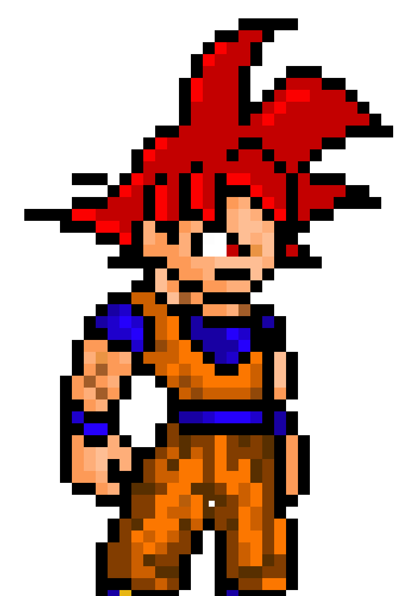 Random Image From User - Pixel Art Goku Ultra Instinct Minecraft Clipart (600x600), Png Download