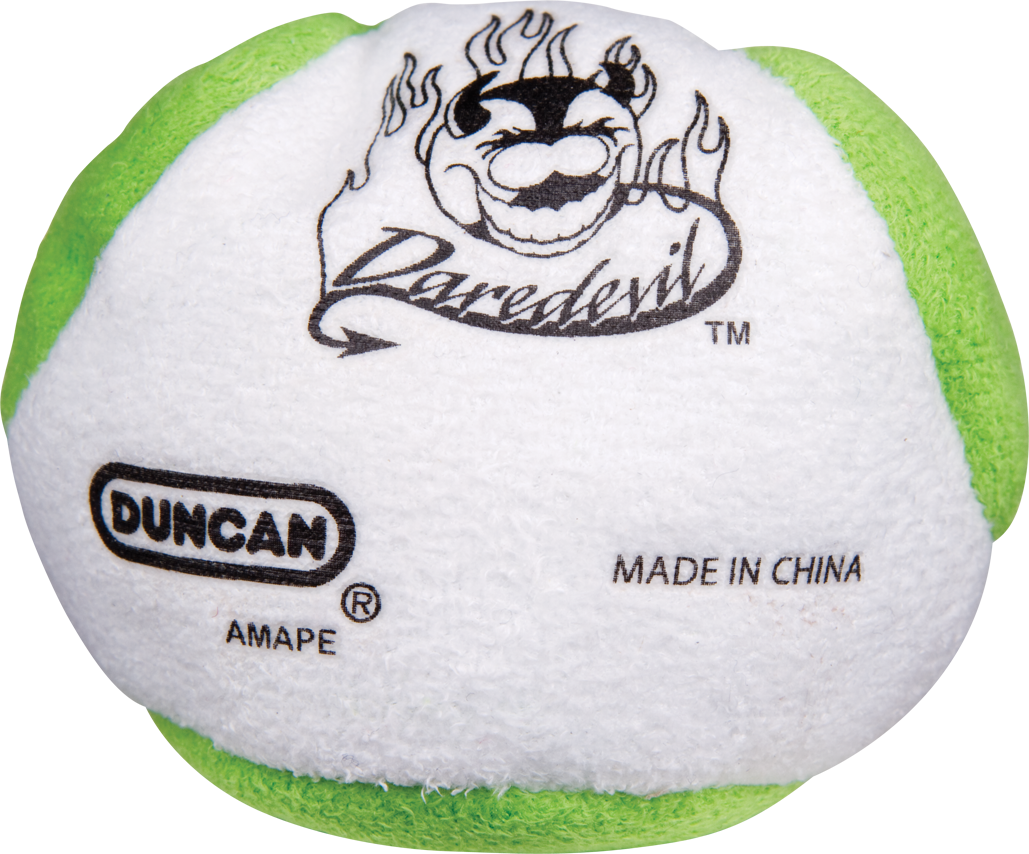 White And Green Duncan Daredevil Footbag - Duncan Yoyo Clipart (1029x854), Png Download