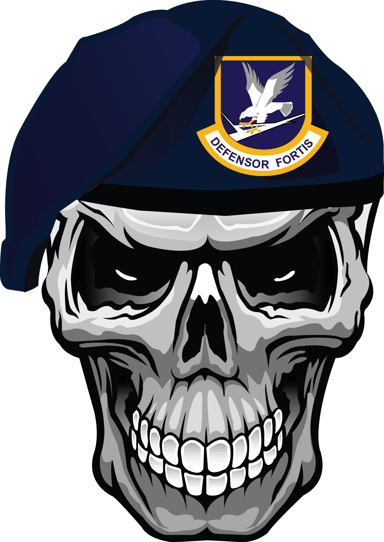 Skull Logo Www Imgkid The Image Kid Has It Army Drawing, - Skull Beret Clipart (1239x1750), Png Download