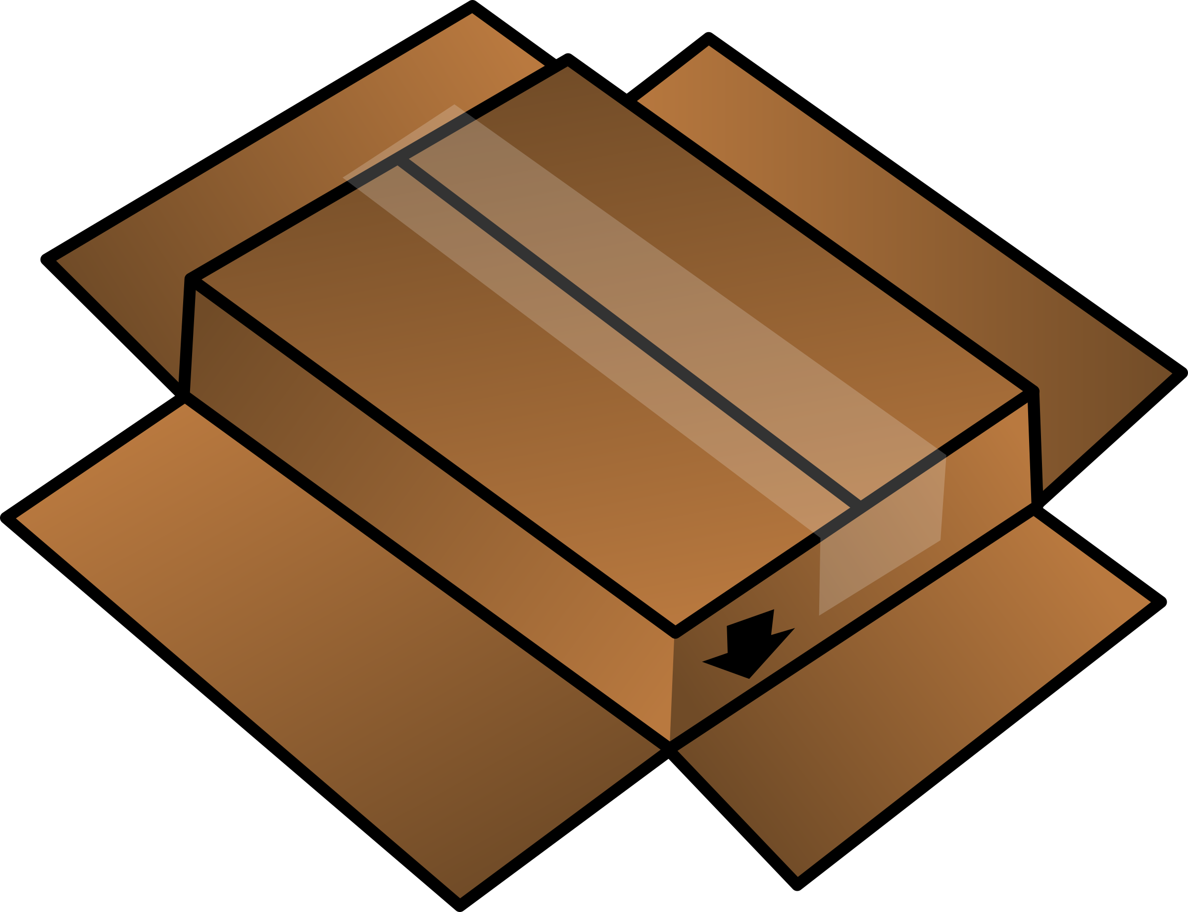 This Free Icons Png Design Of Cardboard Box Turned Clipart (2400x1842), Png Download