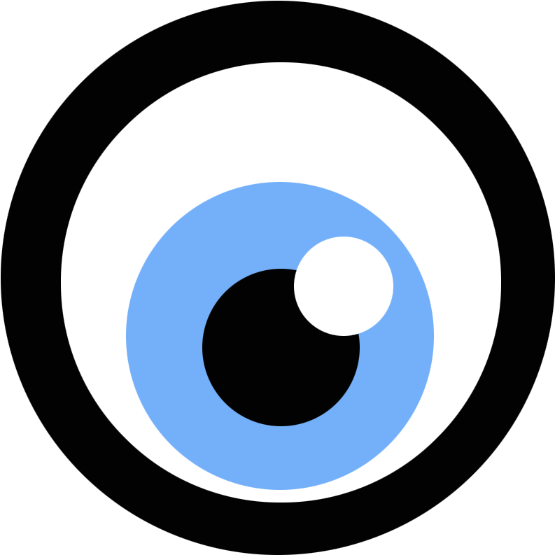 Blue Eye Icon - Circle Clipart (860x860), Png Download