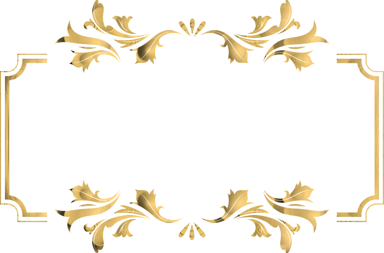 Frame, Vintage, Ornate, Swirl, Retro, Design - Gold Vintage Photo Frame Clipart (960x632), Png Download