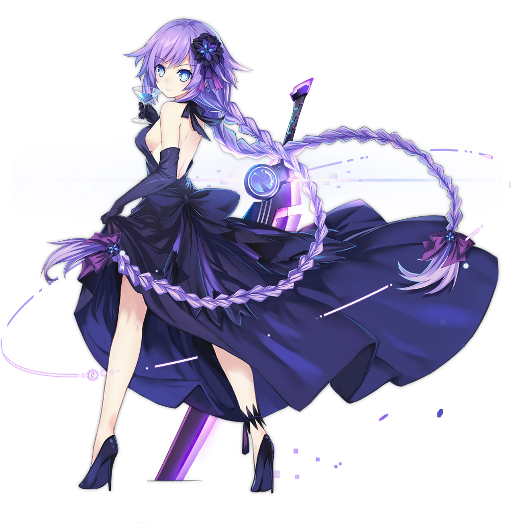 Official Artpurple Heart - Hyperdimension Neptunia Purple Heart Dress Clipart (1024x1024), Png Download