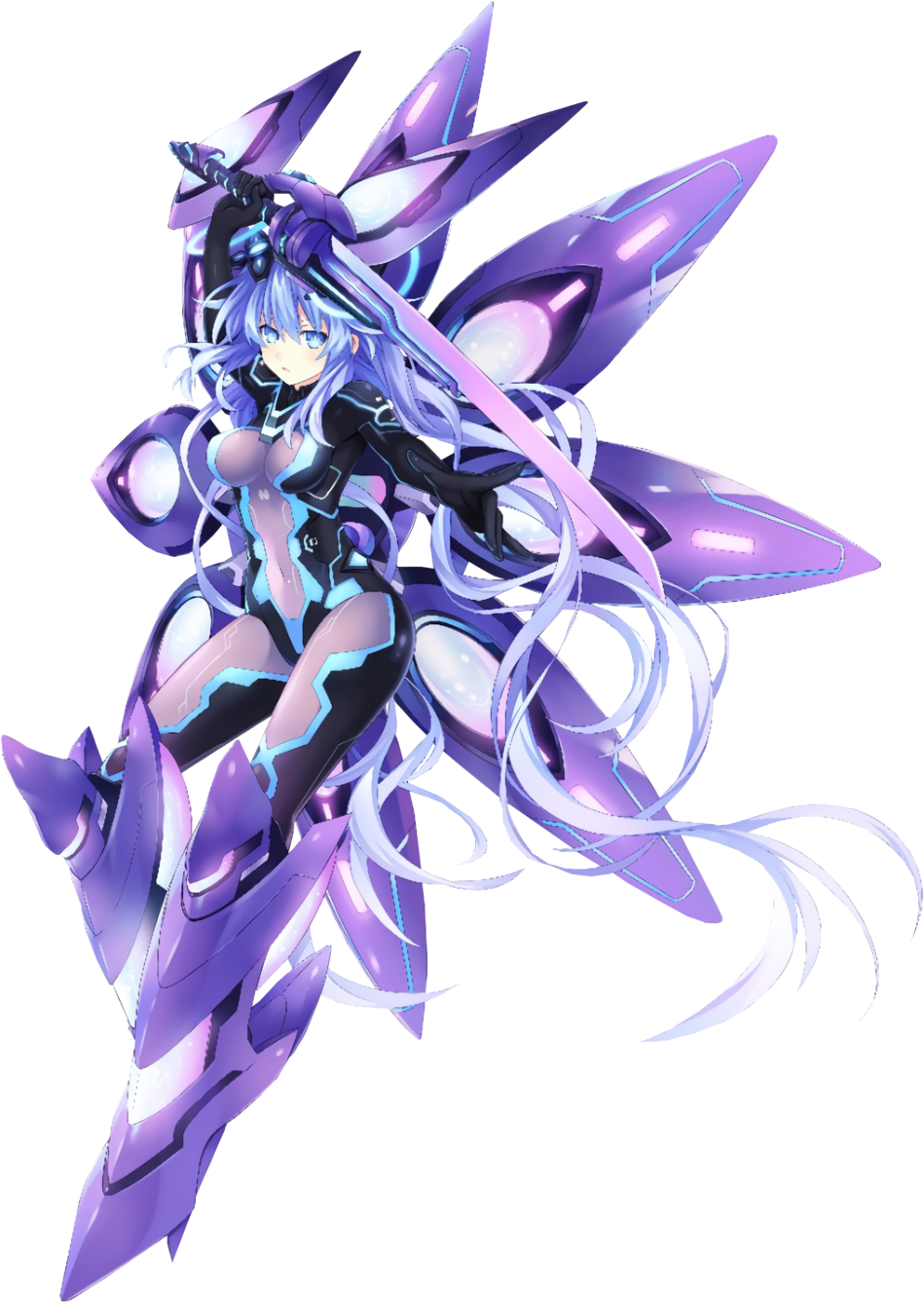 Purple Heart Next Render By Jessymoonn-damv37d - Hyperdimension Neptunia Next Purple Clipart (949x1337), Png Download