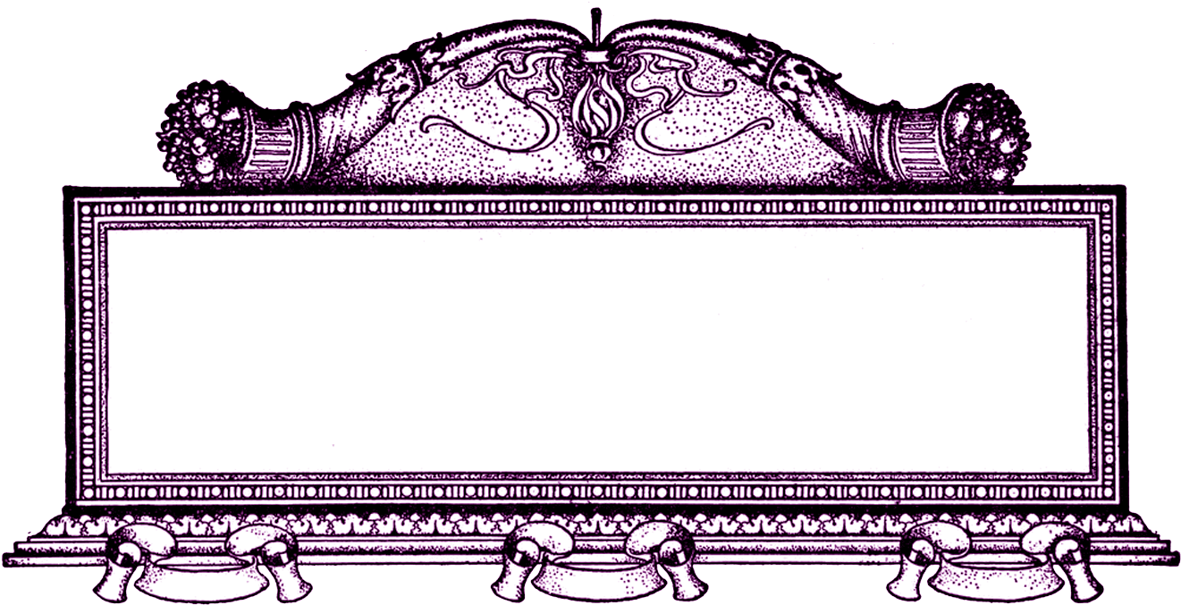 Vintage Digital Stamps Stamp Ornate Frame Clipart (1321x677), Png Download