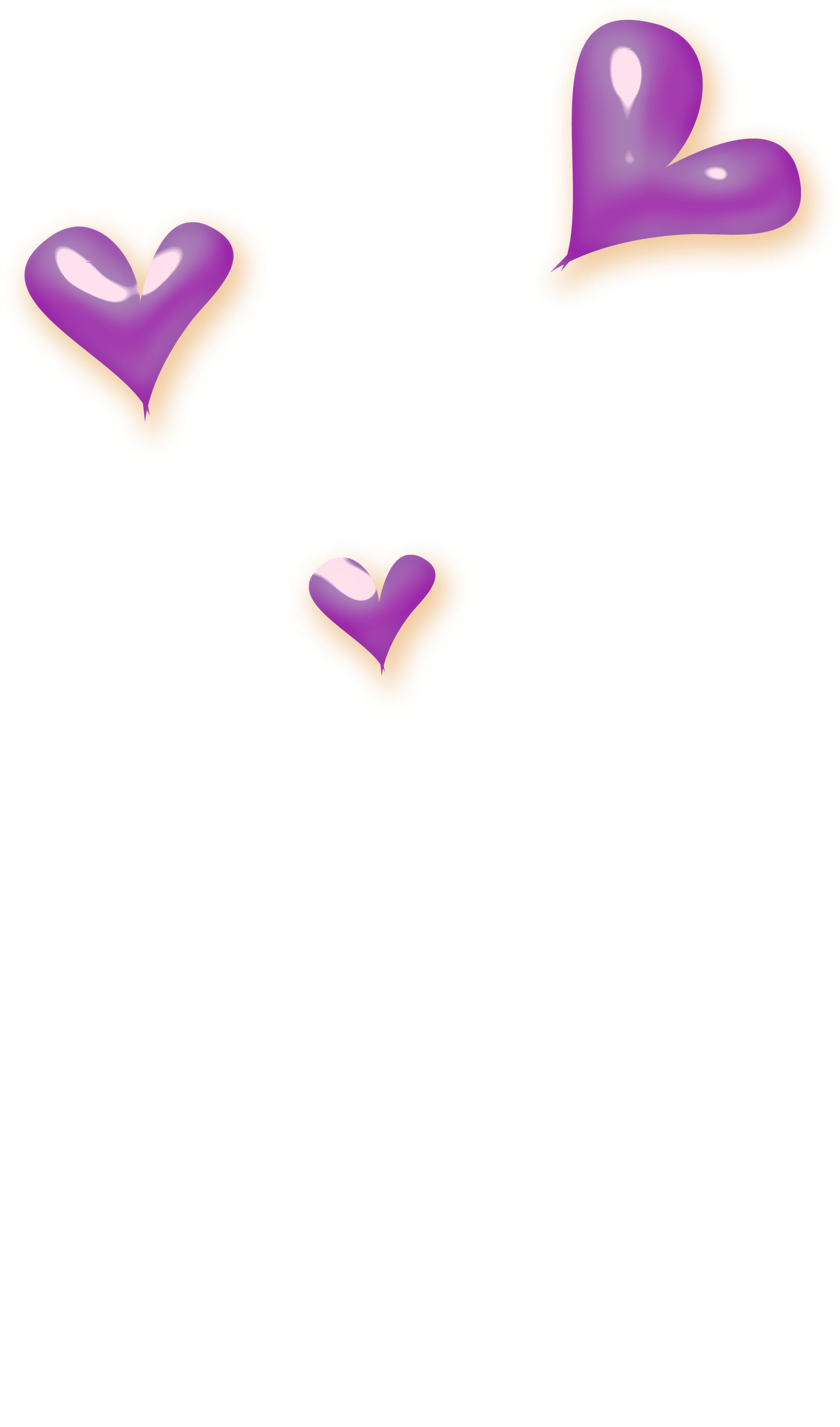 Purple Hearts Png Clipart (1788x2814), Png Download