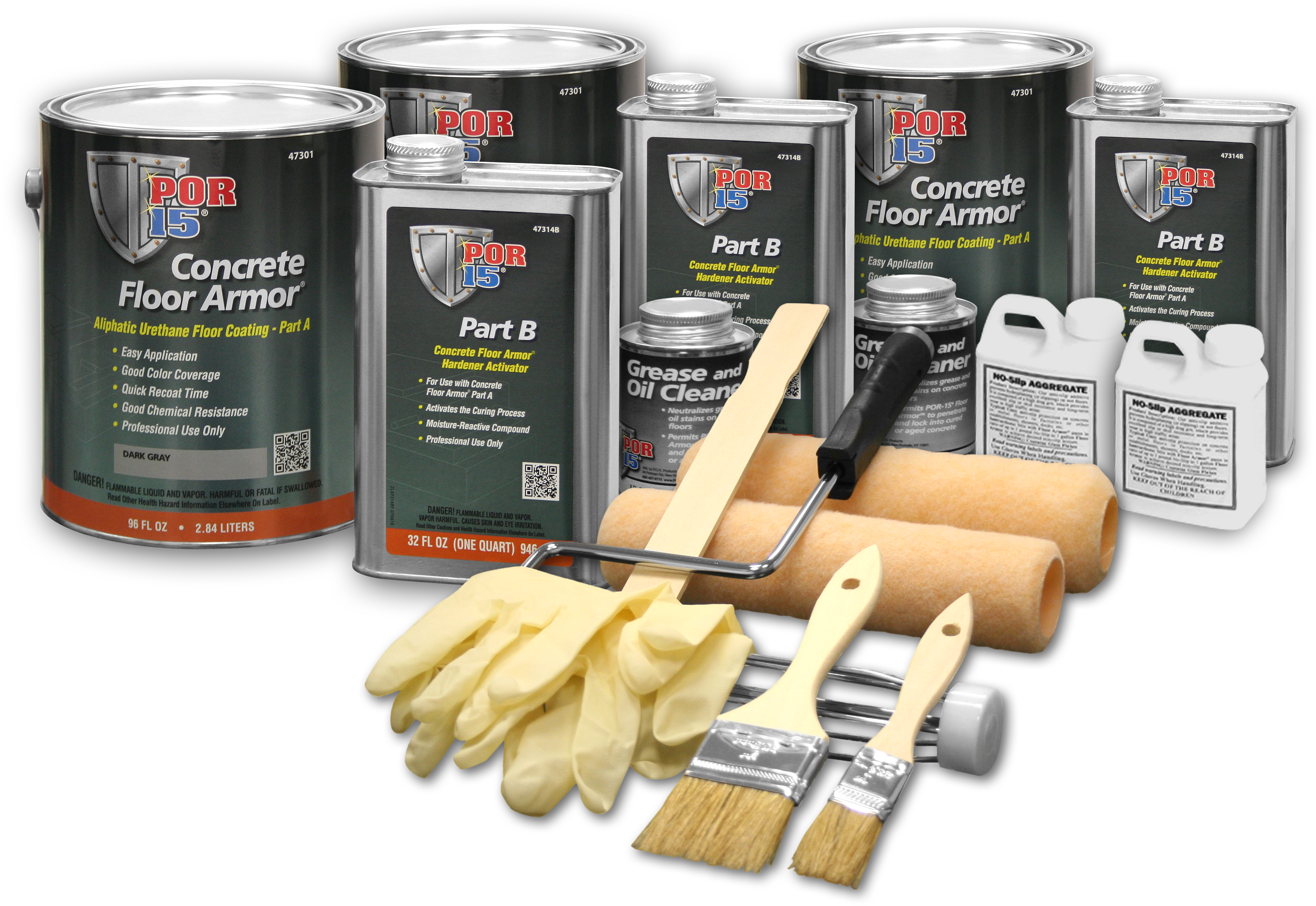 47319 Por 15 Concrete Floor Armor Basic Kit Dark Gray - Biskotso Clipart (4179x2855), Png Download