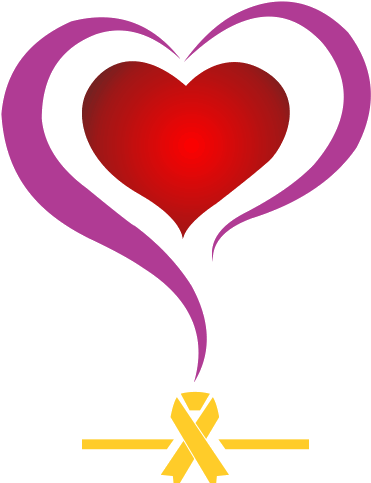 Dark Clipart Purple Heart - Cancer Children Logo - Png Download (765x765), Png Download