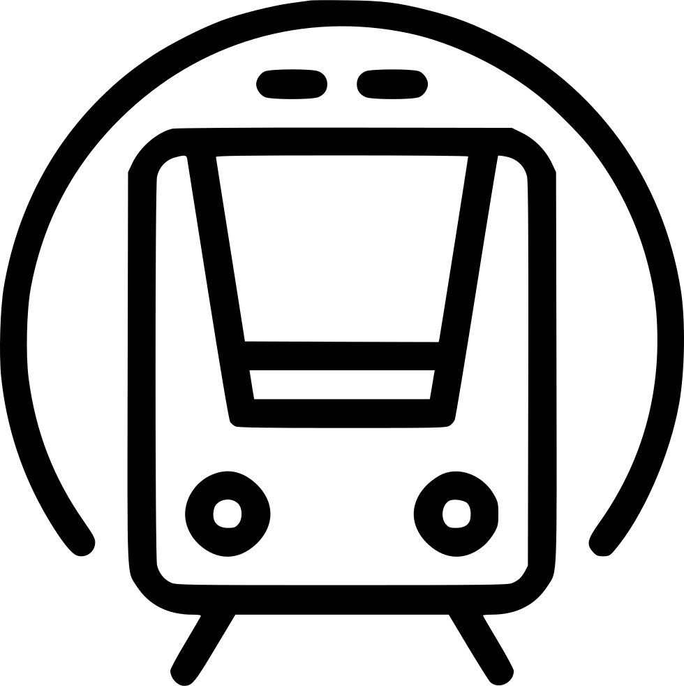 Png File Svg - Line Icon Train Png Clipart (980x982), Png Download