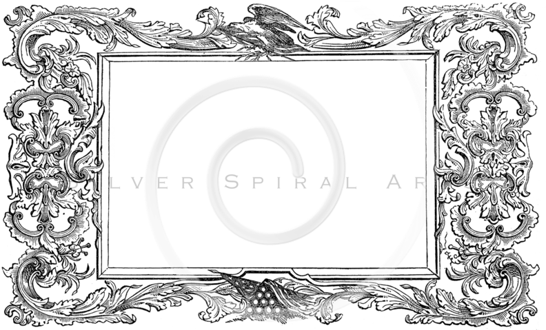 Ornate 1800's Picture Frames , Png Download - Line Art Clipart (792x479), Png Download