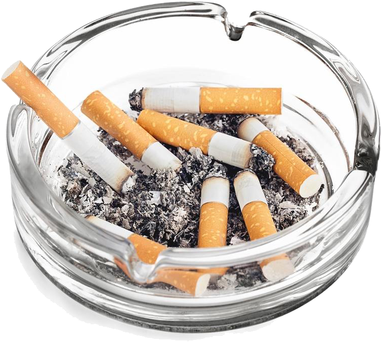 Cigarettes Transparent Ashtray Png Jpg Black And White Clipart (756x679), Png Download