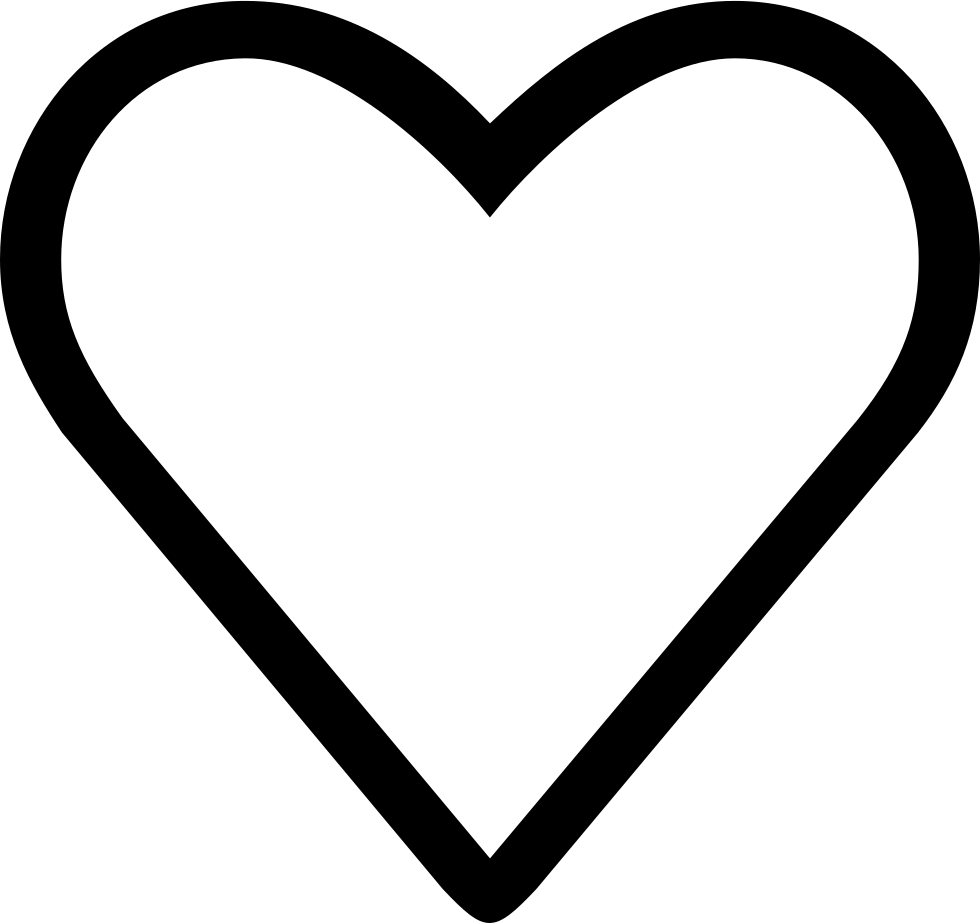 Png File Svg - Heart Outline Icon Png Clipart (980x923), Png Download