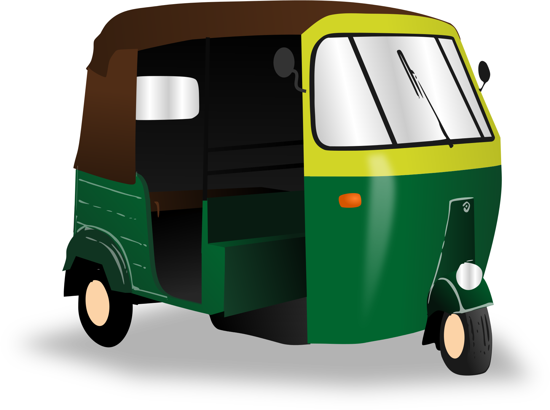 Auto Rickshaw Png Photo - Auto Rickshaw Clipart Transparent Png (1920x1394), Png Download