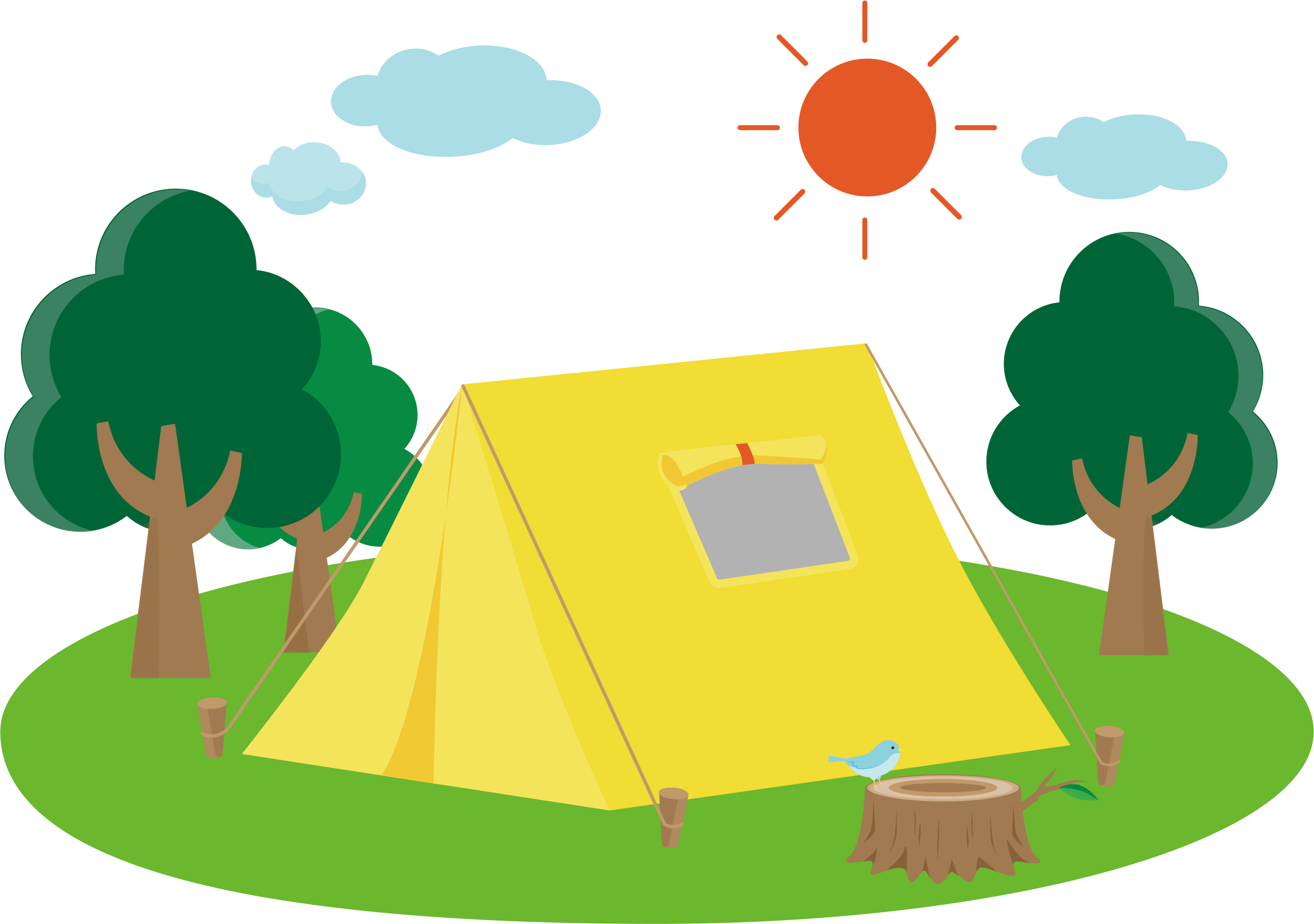 Campsite Picture Library Library - Camp Site Clipart - Png Download (2340x1646), Png Download