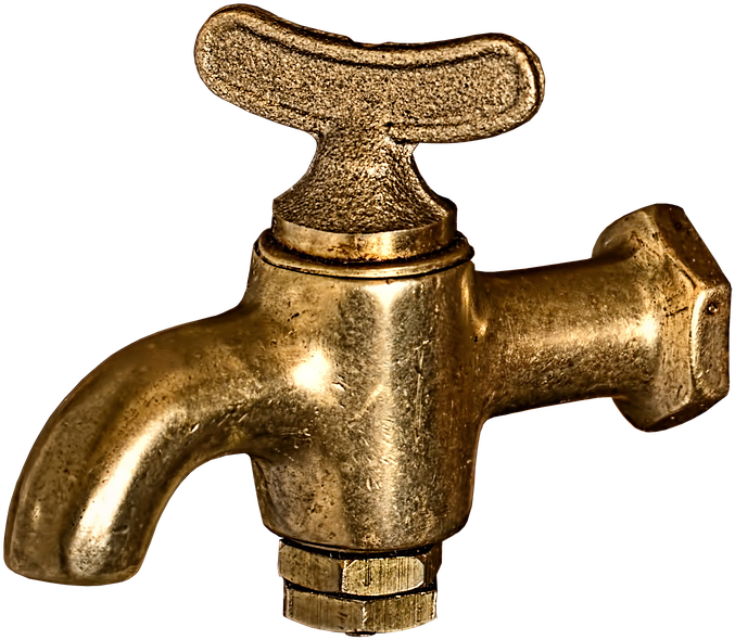 Tap, Brass, Barrel, Brass Faucet, Faucet, Isolated, - Tap Clipart (881x720), Png Download