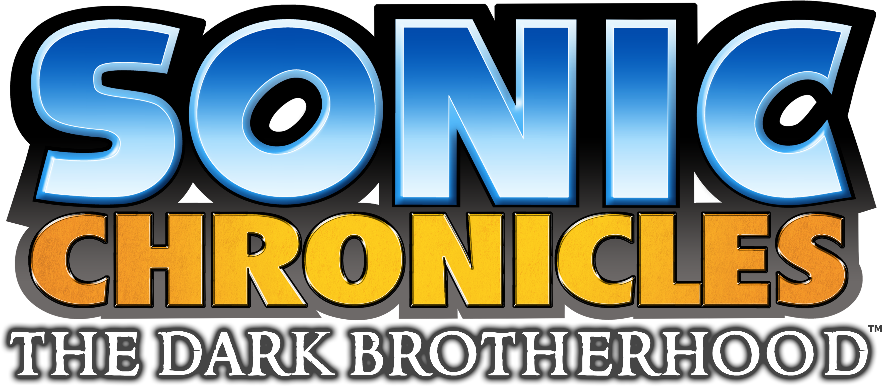 Sonicchronicles Logo - Sonic Chronicles The Dark Brotherhood Logo Clipart (3513x1540), Png Download