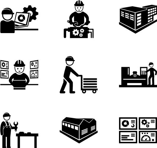 Industrial - Industrial Worker Icon Clipart (600x564), Png Download