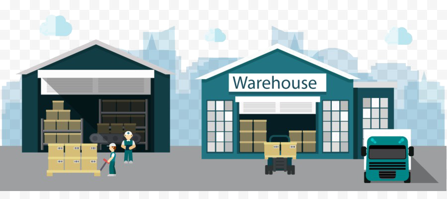 Factory Png Transparent Picture - Warehouse Illustration Png Clipart (900x400), Png Download
