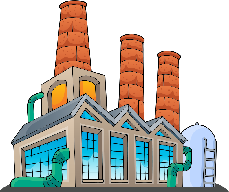 Factory Clipart Transparent Building - Factory Clipart - Png Download (791x664), Png Download