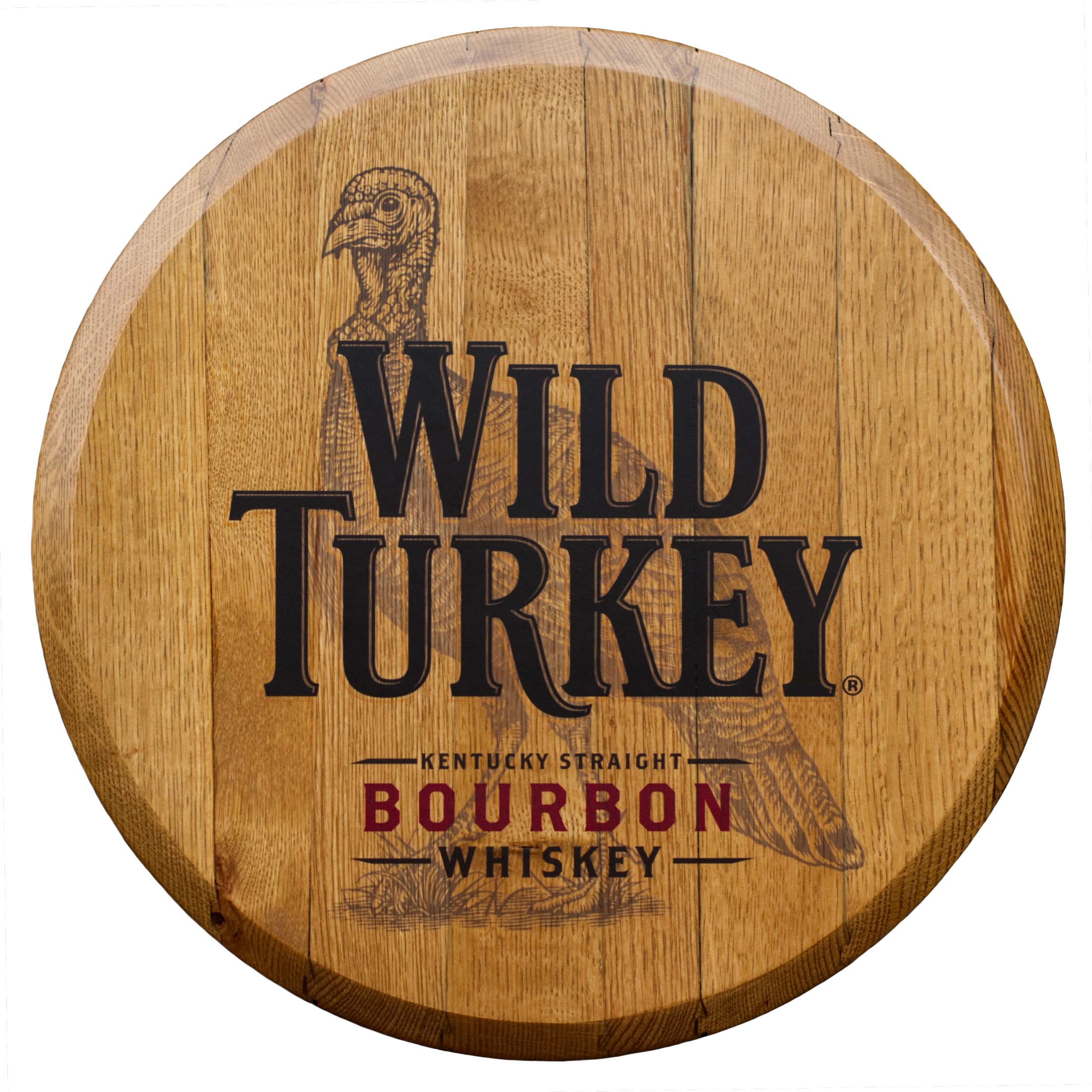 Wild Turkey Bourbon Printed Barrel Head Clipart (2200x2200), Png Download