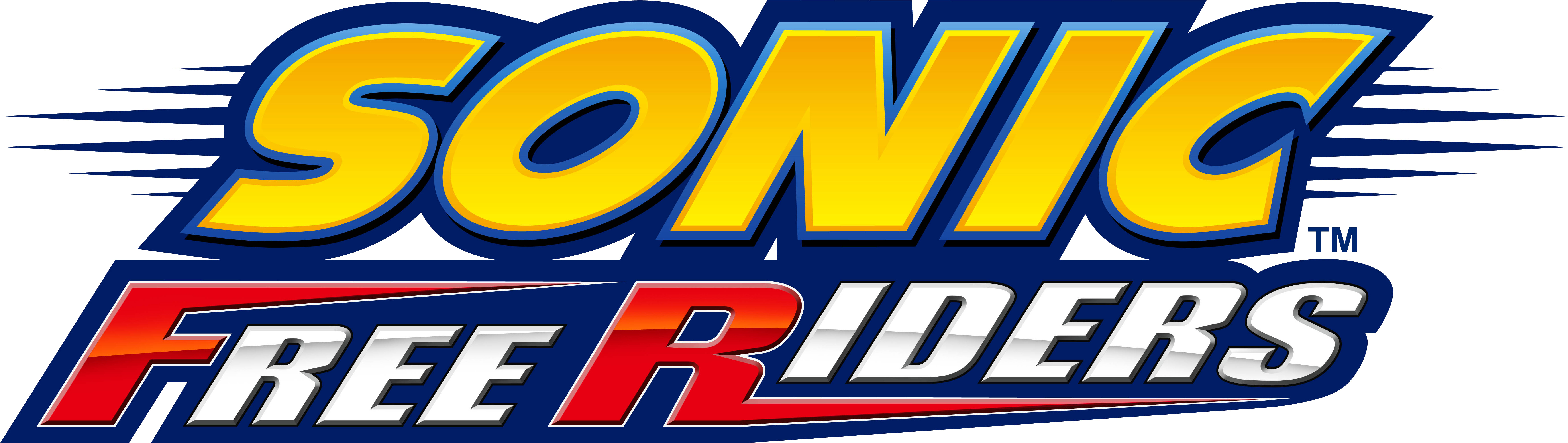 Sonic Free Riders - Sonic Free Riders Logo Clipart (7072x1996), Png Download