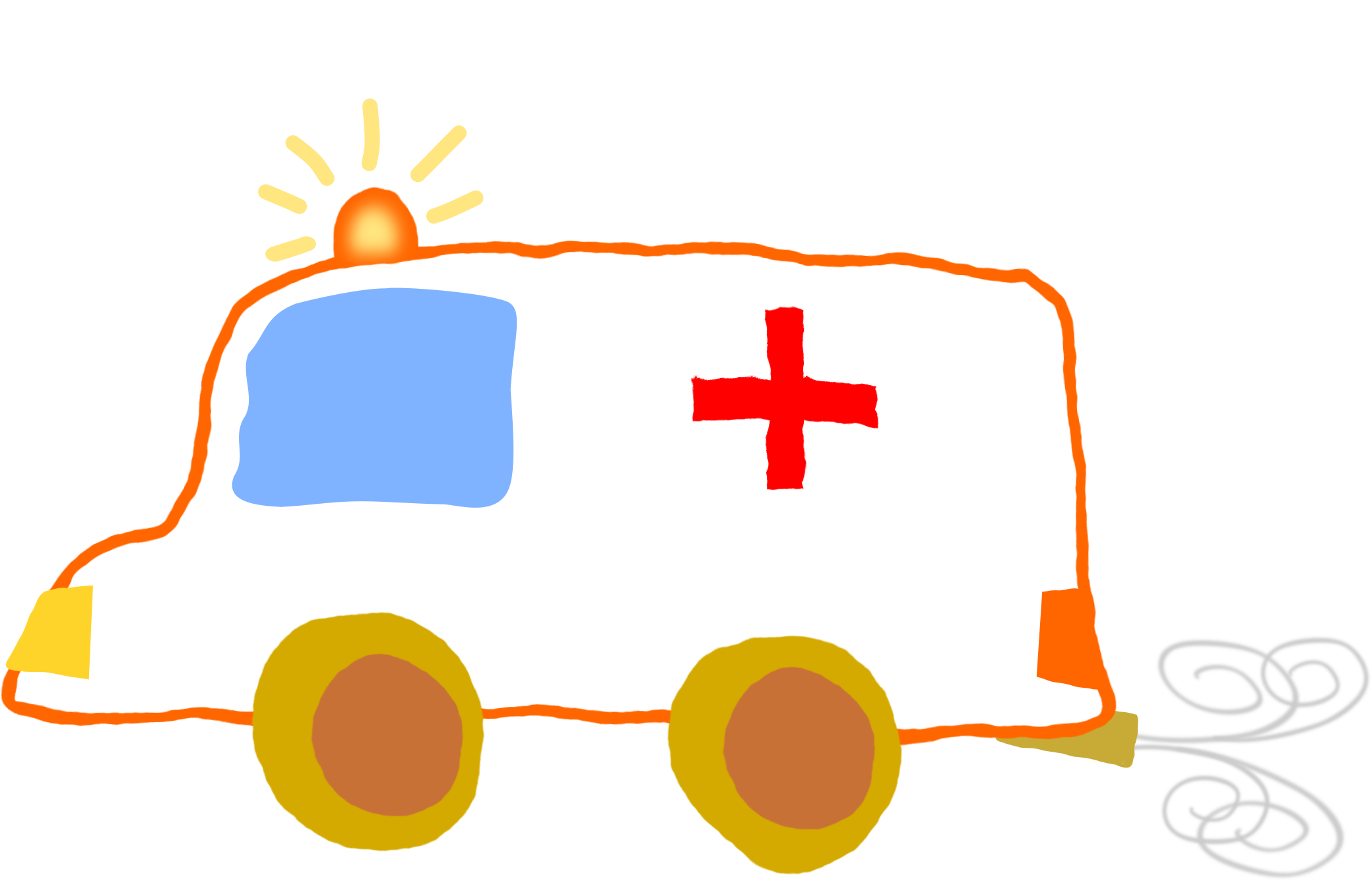 This Free Icons Png Design Of Crooked Ambulance 2 Clipart (2400x1697), Png Download