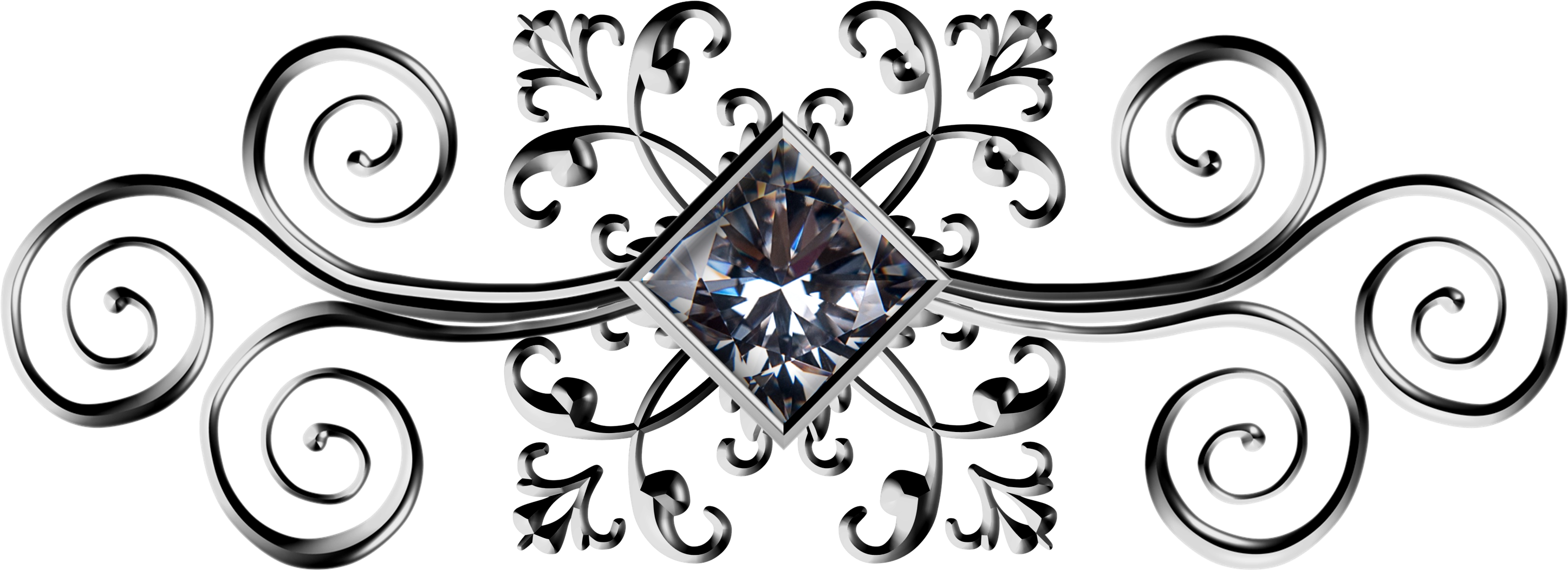 Gunmetal Square Gem Ornament 1584972 - Egyptian Royal Embroidery Png Clipart (2896x1128), Png Download