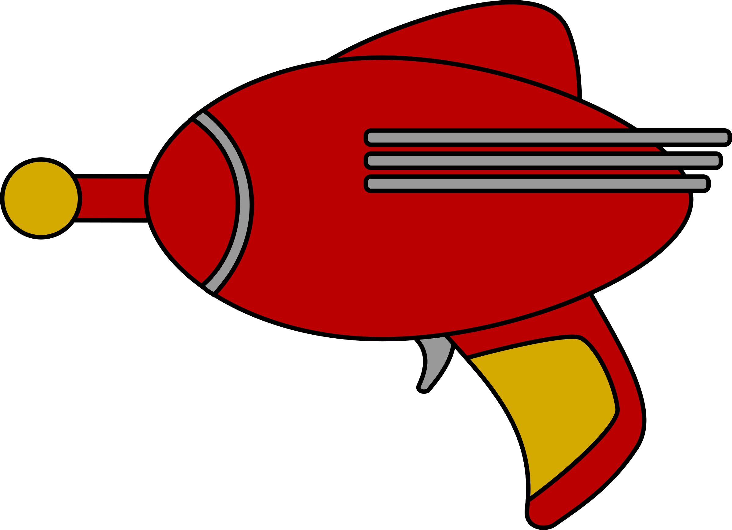 Big Image - Ray Gun Clipart - Png Download (2400x1739), Png Download