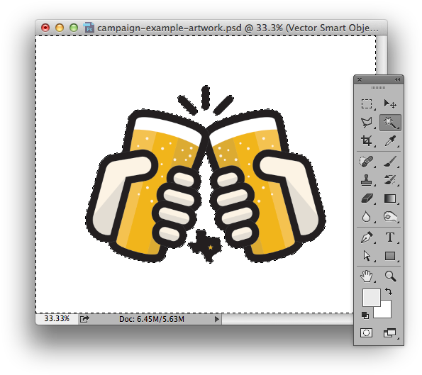 Magic Wand Tool Selection In Photoshop - Beer Festival Clipart (610x544), Png Download