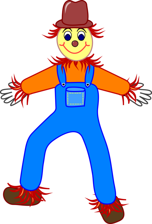 Scarecrow Png Free Pluspng - Clip Art Scarecrow Transparent Png (487x720), Png Download