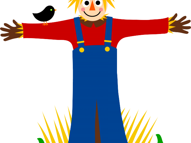 Harvest Clipart Scarecrow - Pumpkin Scarecrow Cartoon - Png Download (640x480), Png Download