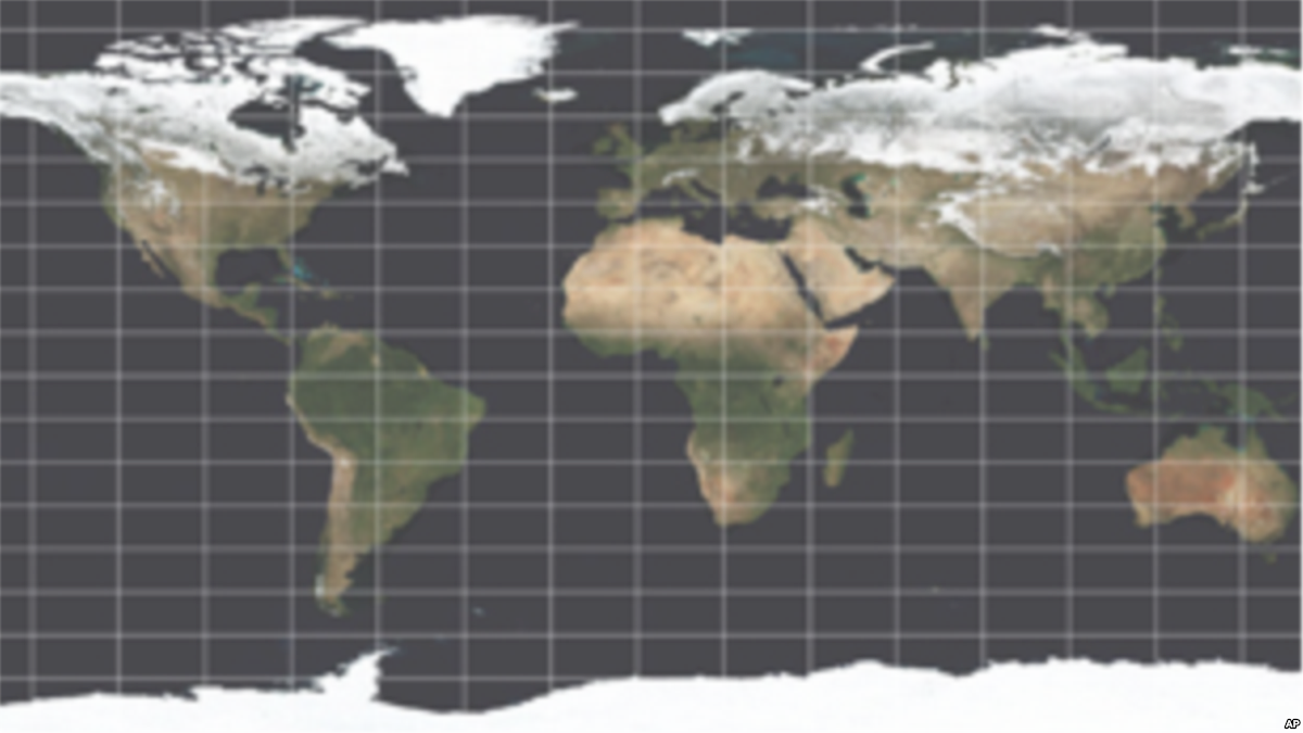 World Satellite Map Winter Clipart (1200x675), Png Download