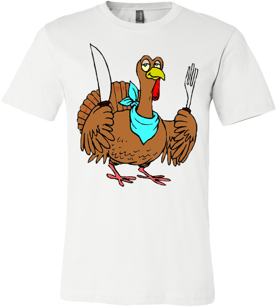 Funny Thanksgiving Turkey T-shirt - Thanksgiving Cartoon Turkey Clipart (901x1001), Png Download