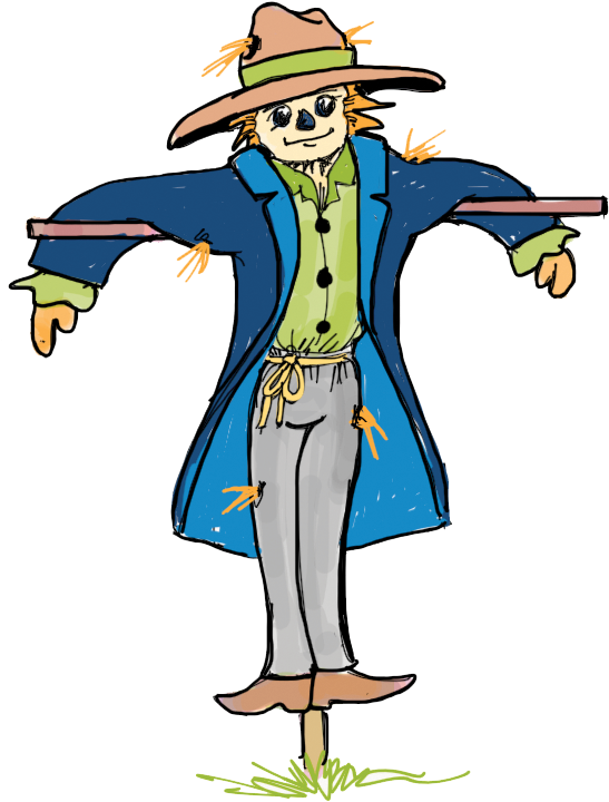 Make A Scarecrow - Wish With Wings Clipart (570x764), Png Download