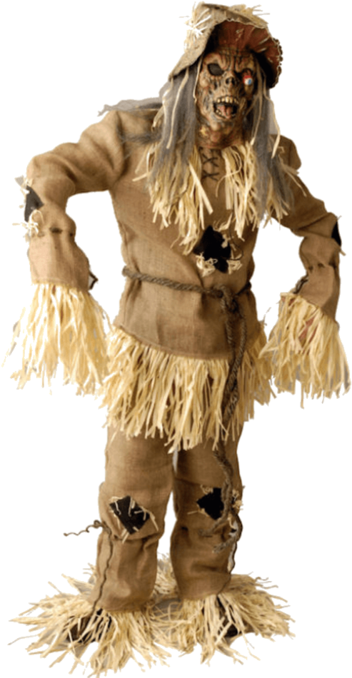 Scary Scarecrow Costume Clipart (599x949), Png Download